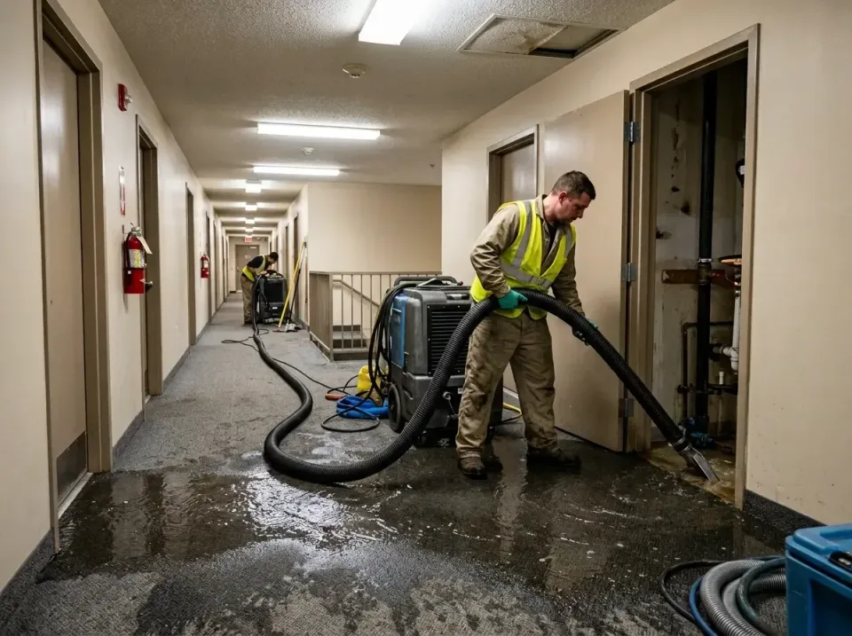 multi-unit-apartment-hallway-f-005 — frequently asked questions, Emergency Burst Pipe Water Extraction & Removal in Alderwoo…